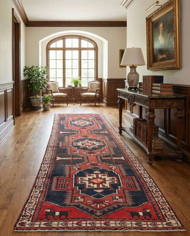 3' 3 x 9' 1 Hamedan Runner Rug