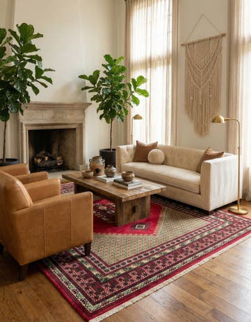 8' 2 x 11' 6 Hand Knotted Moroccan Wool Rug