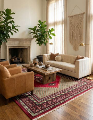 8' 2 x 11' 6 Hand Knotted Moroccan Wool Rug
