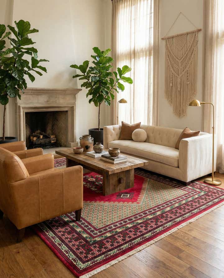 8' 2 x 11' 6 Hand Knotted Moroccan Wool Rug