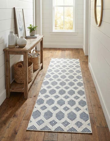 Navy Blue Sabrina Soto Casa Havana Runner Rug