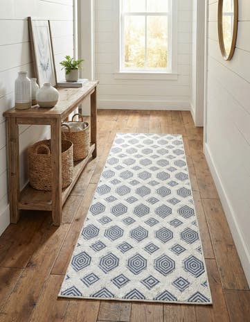 Navy Blue Sabrina Soto Casa Havana Runner Rug