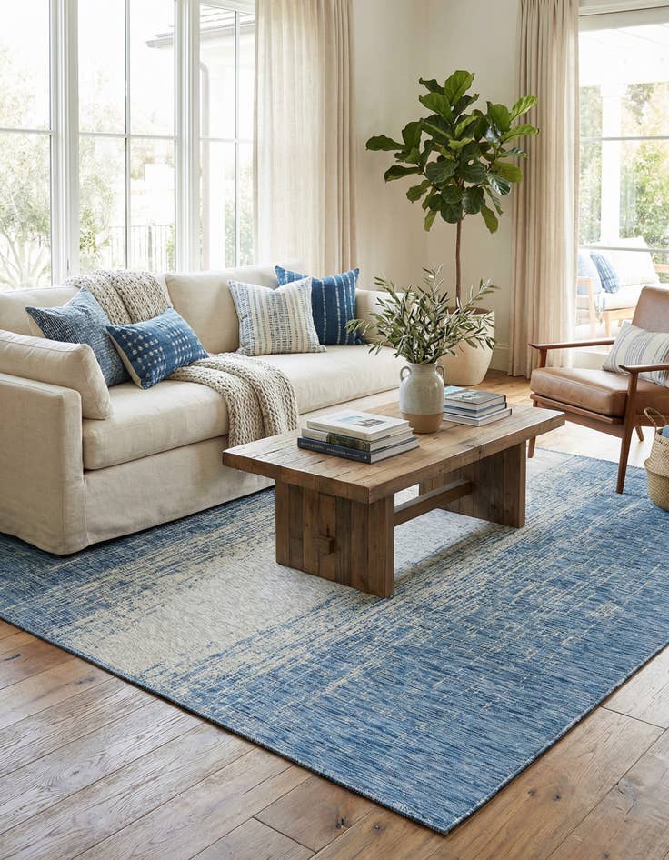 Detail image of 7' 10 x 11'  Washable Modern Indoor / Outdoor Rug