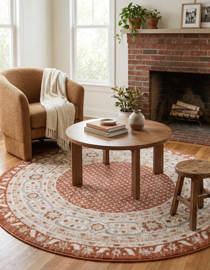 Detail image of  5' 3 x 5' 3 Charlotte Round Rug