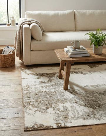 3' 10 x 4' Hand Knotted Ultra Vintage Persian Wool Square Rug