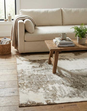 3' 10 x 4' Hand Knotted Ultra Vintage Persian Wool Square Rug