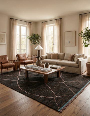 7' 8 x 10' 5 Hand Knotted Moroccan Wool Rug