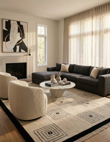 5' 6 x 7' 10 Hand Knotted Darya Wool Rug