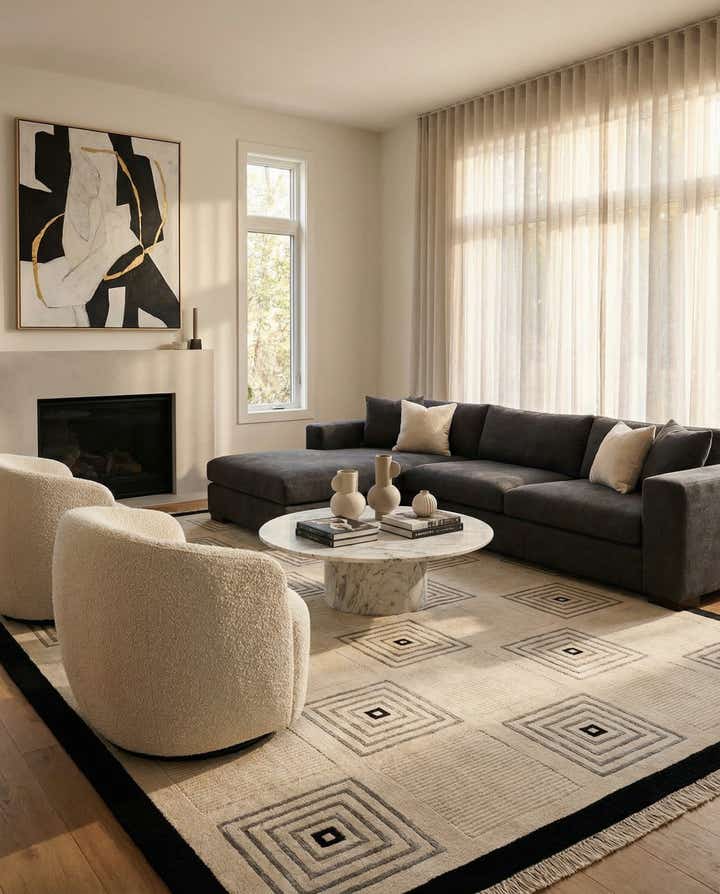 5' 6 x 7' 10 Hand Knotted Darya Wool Rug