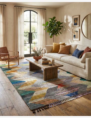 9' 3 x 12' 3 Hand Knotted Moroccan Wool Rug