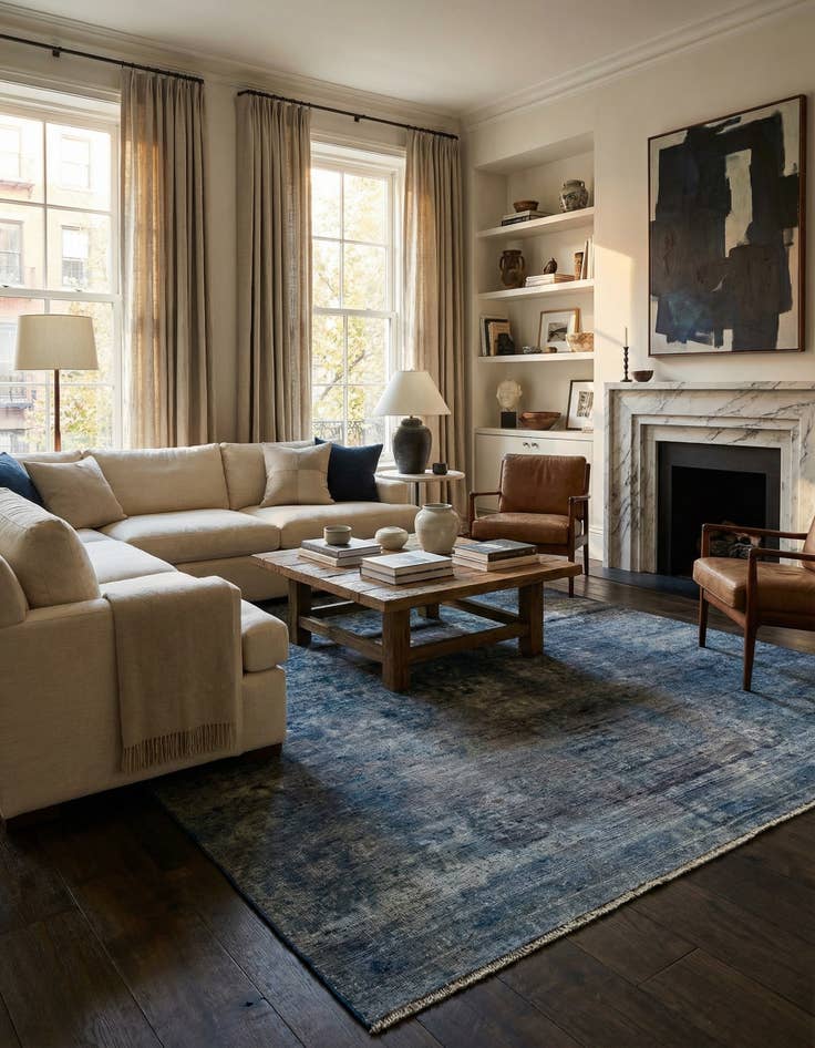 Detail image of  6' 6 x 10' 2  Hand Knotted Ultra Vintage Persian Wool Rug