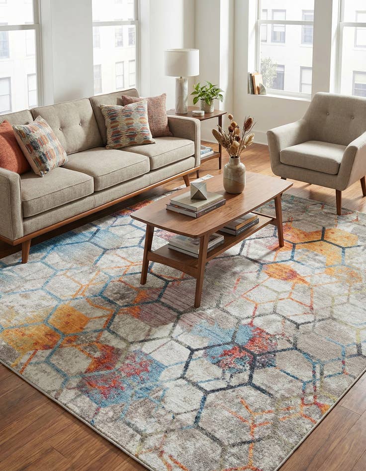 Detail image of  8' x 8' Andromeda Square Rug