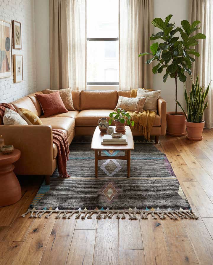 4' x 6' 2 Hand Knotted Moroccan Wool Rug