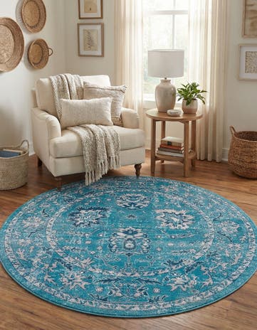 5' 3 x 5' 3 Lucerne Round Rug