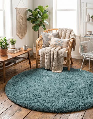 4' x 4' Infinity Shag Round Rug