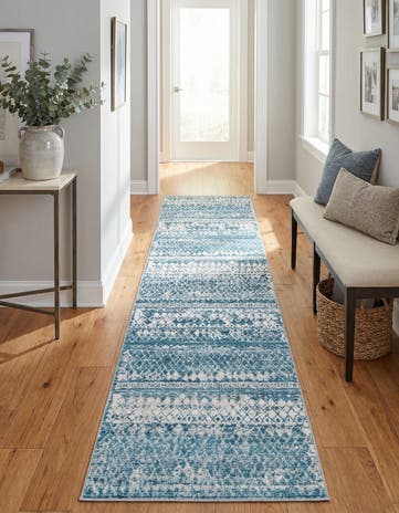 Blue Leipzig Runner Rug