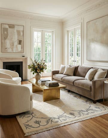 4' 11 x 6' 8 Hand Knotted Darya Wool Rug
