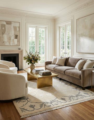 4' 11 x 6' 8 Hand Knotted Darya Wool Rug