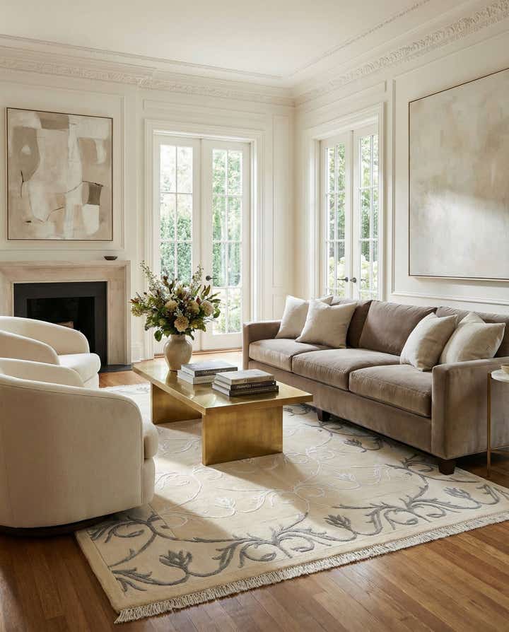 4' 11 x 6' 8 Hand Knotted Darya Wool Rug
