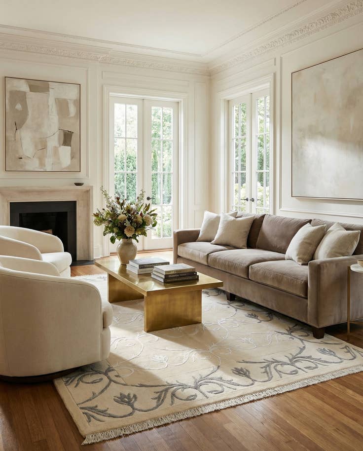 Detail image of 4' 11 x 6' 8 Hand Knotted Darya Wool Rug