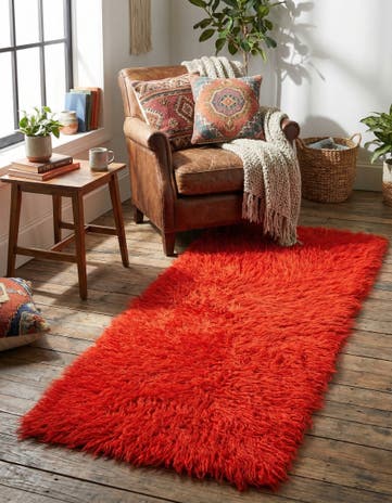 1' 10 x 4' 6 Hand Knotted Moroccan Wool Runner Rug