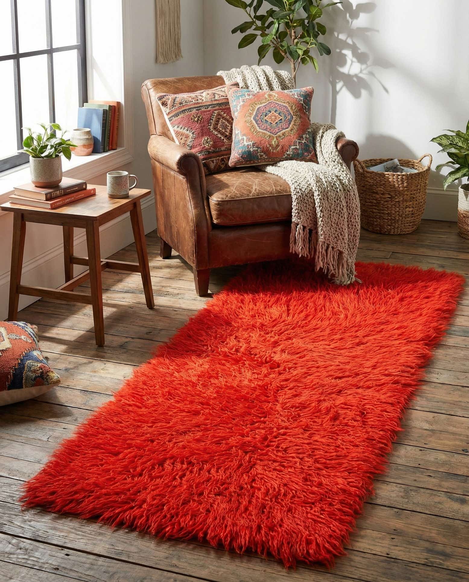 1' 10 x 4' 6 Hand Knotted Moroccan Wool Runner Rug