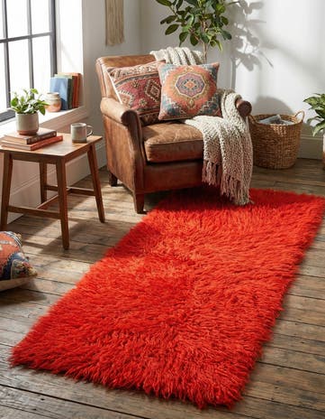 1' 10 x 4' 6 Hand Knotted Moroccan Wool Runner Rug