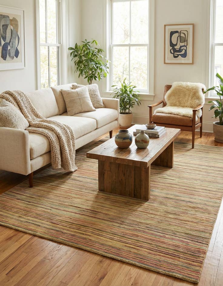 Detail image of 4' 11 x 6' 6  Hand Knotted Modern Ziegler Rug