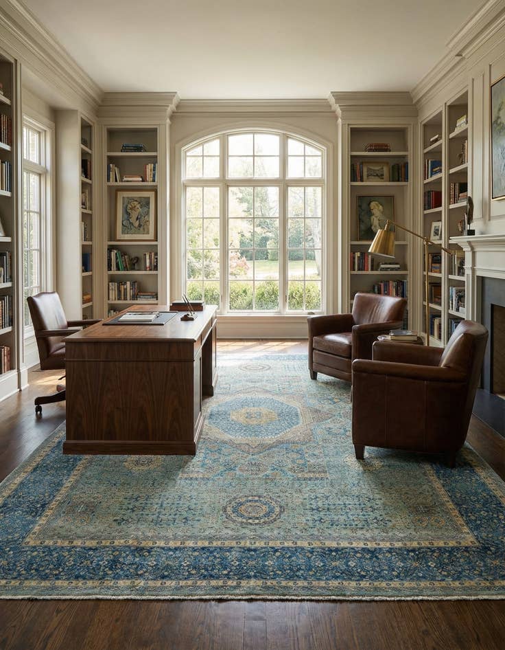 Detail image of 8' 8 x 11' 8  Hand Knotted Mamluk Rug