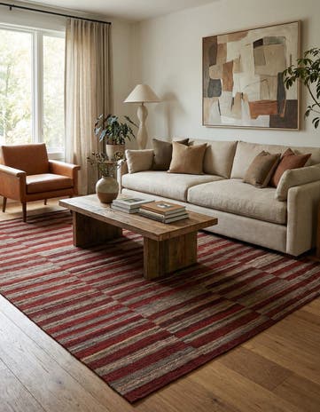 6' 8 x 8' Hand Woven Kilim Modern Wool Rug