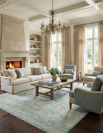 7' 10 x 9' 8 Hand Knotted Ziegler Rug