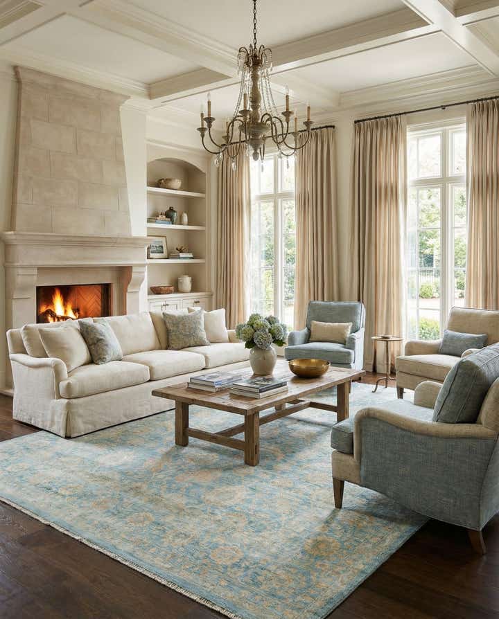 7' 10 x 9' 8 Hand Knotted Ziegler Rug