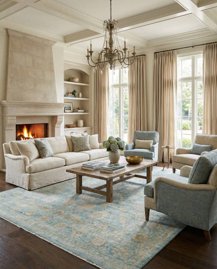 Detail image of 7' 10 x 9' 8 Hand Knotted Ziegler Rug