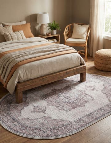 4' x 6' Washable Mangata Oval Rug