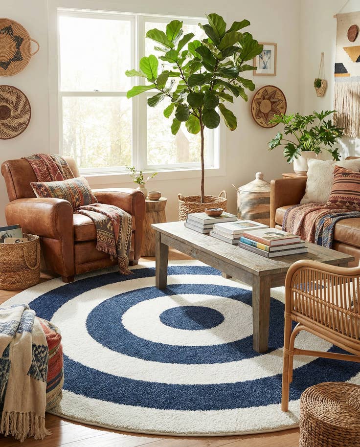 Detail image of 7' 10 x 7' 10 Boho Round Rug