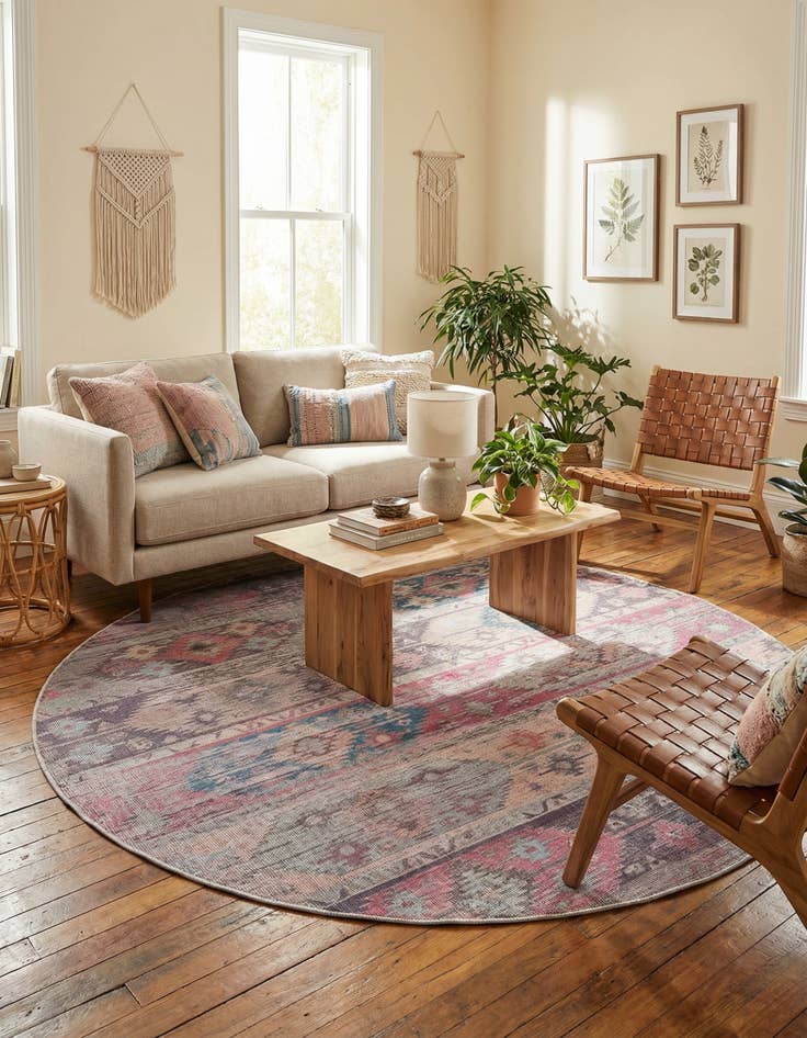 Detail image of  7' 10 x 7' 10  Washable Sisu Round Rug