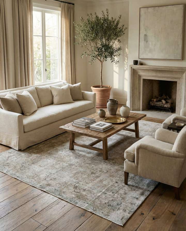 7' 7 x 11' Hand Knotted Ultra Vintage Persian Wool Rug