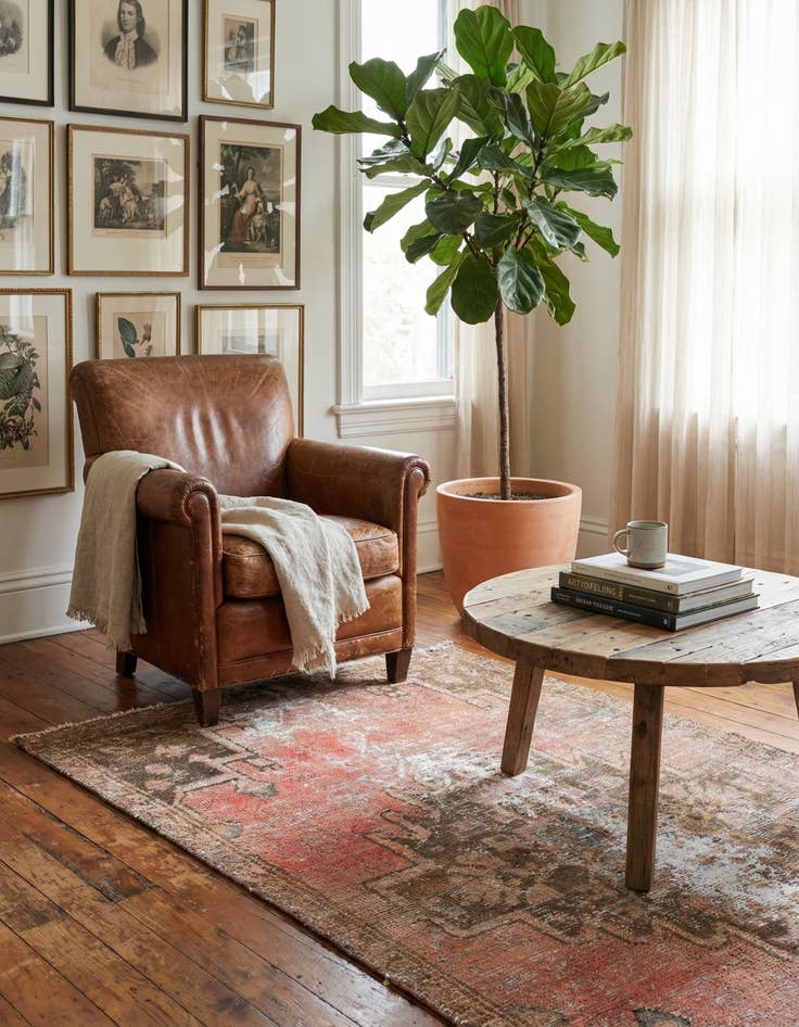 Detail image of 3' 3 x 5' 3  Hand Knotted Ultra Vintage Persian Wool Rug