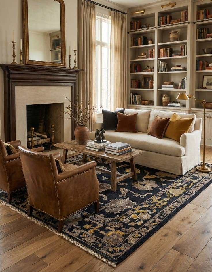 Detail image of 8' x 10' 2  Hand Knotted Oushak Wool Rug