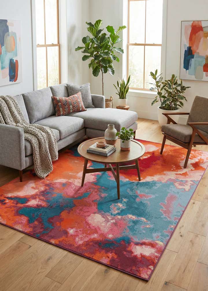 7' 10 x 10' Easy-Clean Modern Indoor / Outdoor Rug