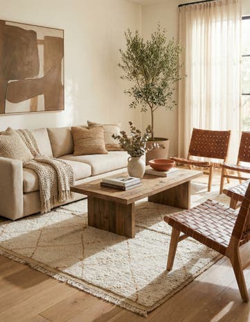 6' 2 x 9' Hand Knotted Moroccan Wool Rug