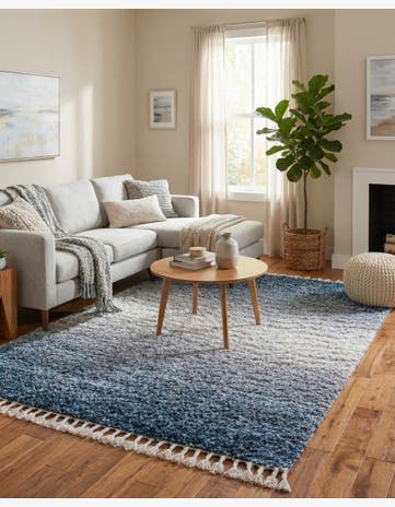 Blue Lagom Shag Rug