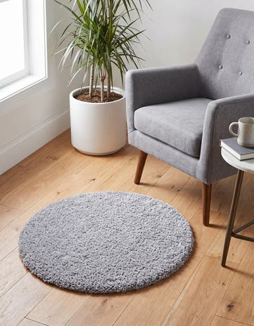 60cm x 60cm Zermatt Shag Round Rug
