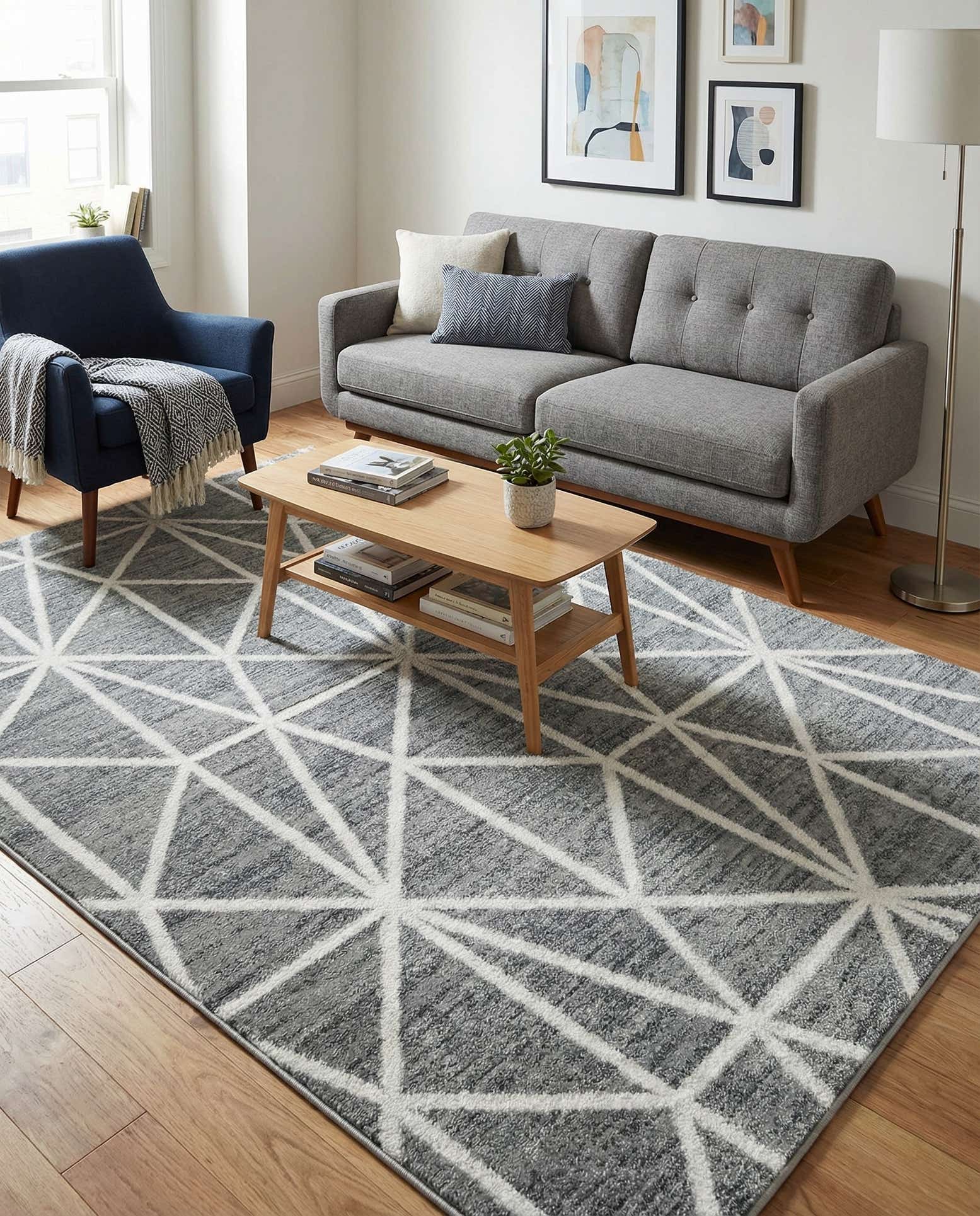 4' x 6' Lattice Trellis Rug