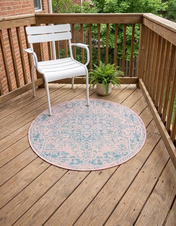 3' x 3' Easy-Clean Jill Zarin Dubai Indoor / Outdoor Round Rug