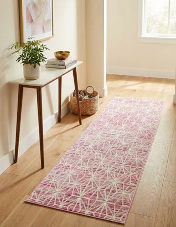 Jill Zarin Pink Uptown Fifth Avenue Runner Rug