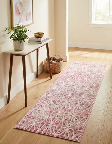 Jill Zarin Pink Uptown Fifth Avenue Runner Rug