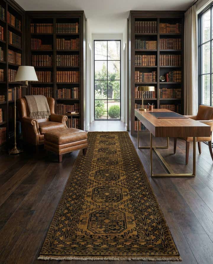 3' x 9' Hand Knotted Khal Mohammadi Wool Runner Rug