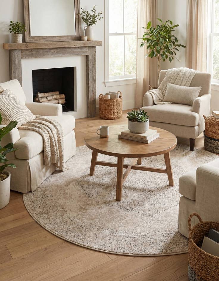 Detail image of  7' x 7' Oregon Round Rug