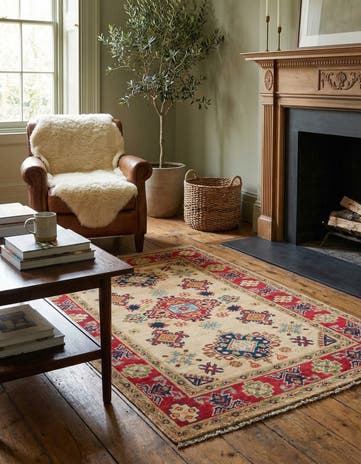 3' 5 x 5' 1 Hand Knotted Kazak Rug